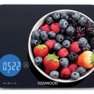 Kenwood Digital Kitchen Scale 8Kg/22Lbs Capacity 4Mm Tempered Glass, Touch Control, WEP50.000BK