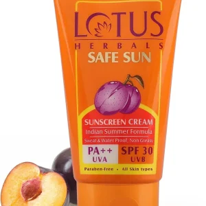 Lotus Herbals Safe Sun Sun Block Cream Pa++ Spf-30, 100Gm