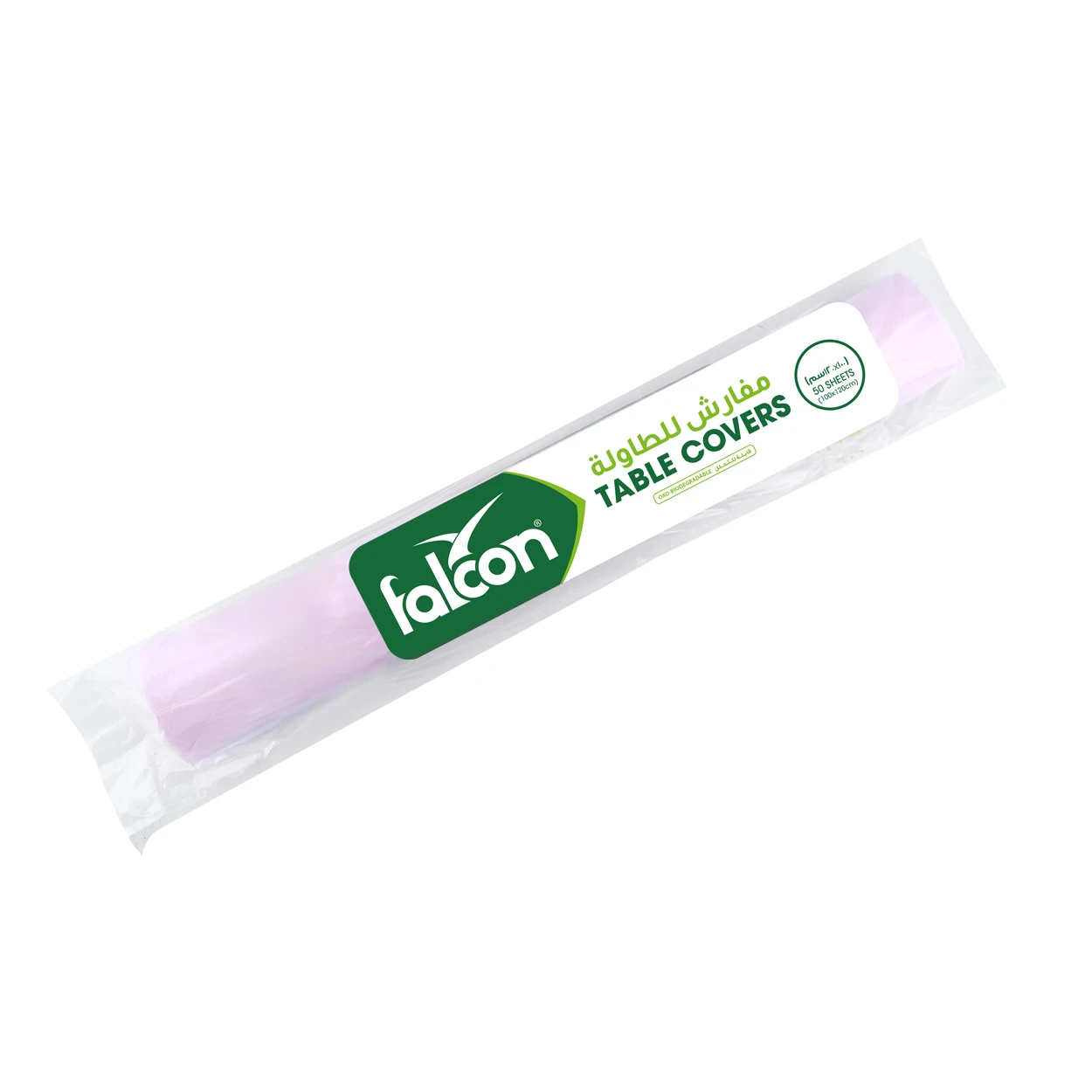 Falcon Table Cover Roll 100 x 120cm, Long Pink 50 x 20 Pieces