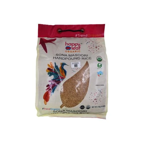 Happy Leaf Organic Rice Sona Masoori Hand Pound 5Kg