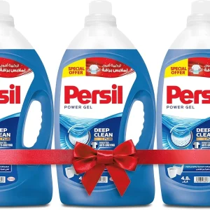 Persil Power Gel Liquid Laundry Detergent, With Deep Clean Technology High Foam 3 x 4.8 Lt (Front and Top-loading Washing Machine)