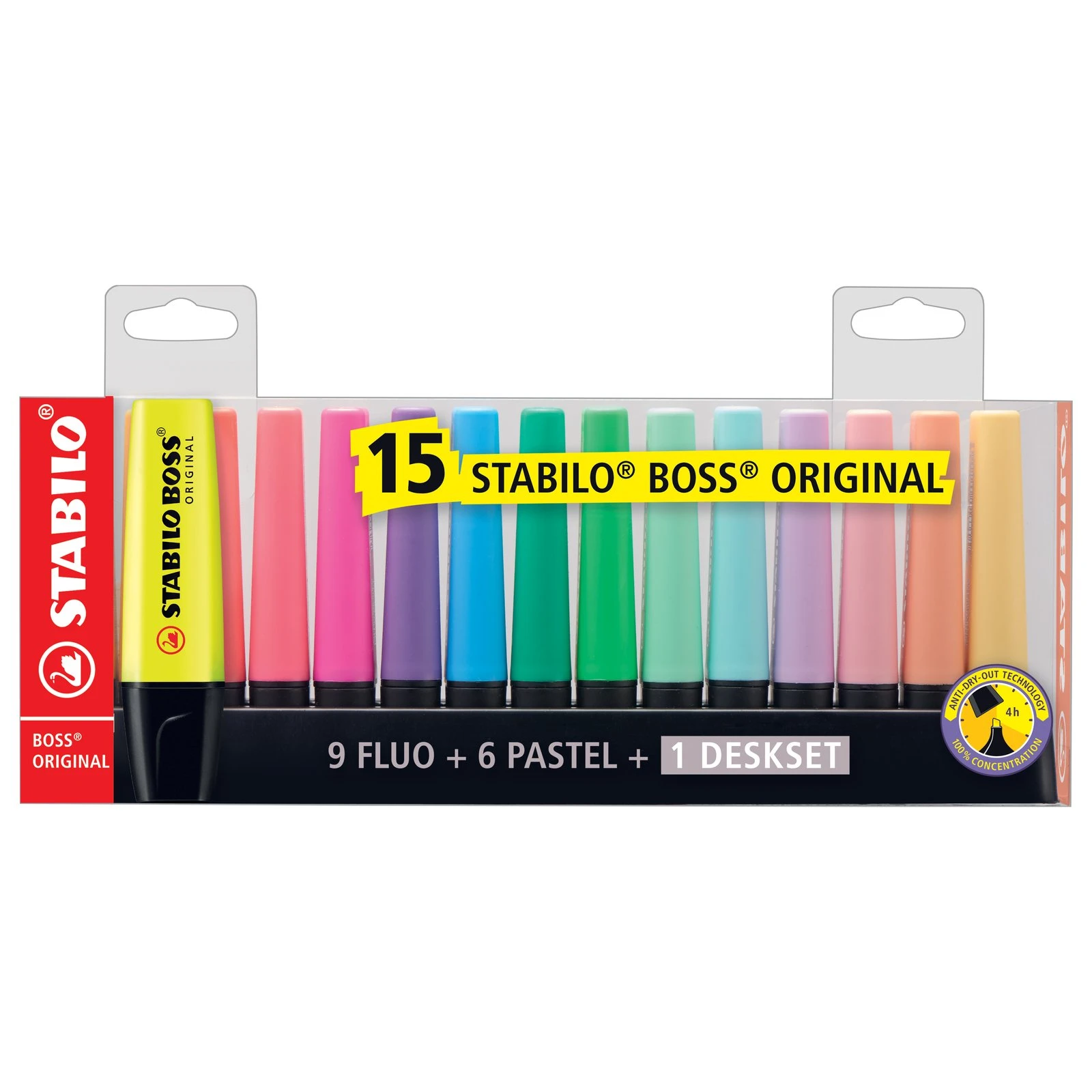 Stabilo Boss Original Highlighters Set, 15-Color Set
