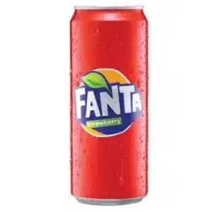 Fanta Carbonated Soft Drink Strawberry Can 330 ml