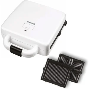 Kenwood 4 Slots 2-In-1 Sandwich Maker & Grill With 2 Sets Of Non Stick Multifunctional Plates For Grilling And Toasted Sandwiches SMP94.A0WH White