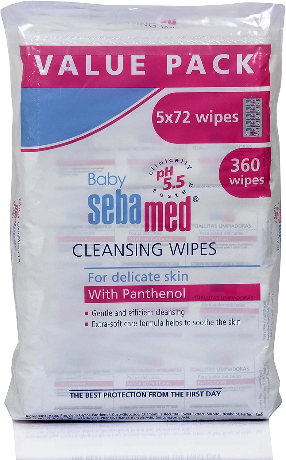 Sebamed Baby Wet Wipes 72'S, 5 Pack
