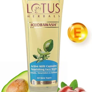 Lotus Herbals Jojobawash Active Milli Capsules Nourishing Face Wash, 120Gm