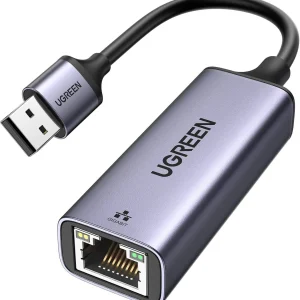Ugreen USB 3.0 Ethernet Adapter USB 3.0 to Network 1000Mbps Gigabit RJ45 LAN Adapter Converter Compatible with MacBook iMac PC Switch Surface Pro Win Mac OS/IOS Linux, Space Gray, 50922