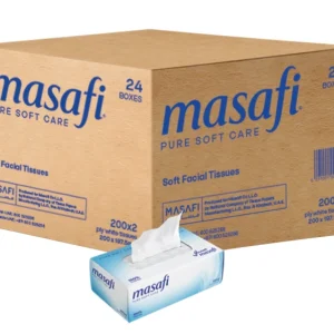 Masafi Facial Tissue 200 Sheets x 2 Ply Pack Of 4 x 6