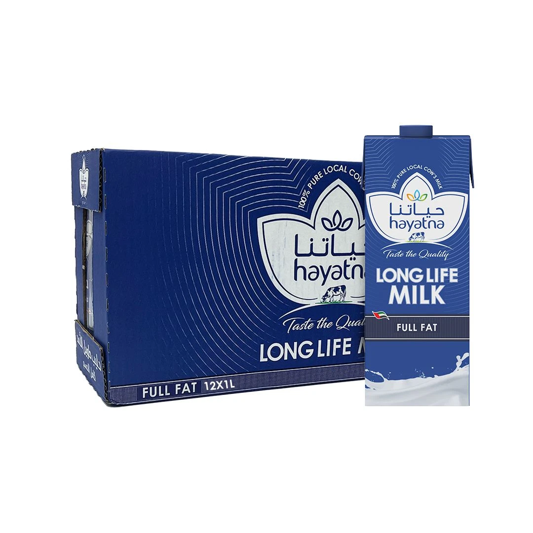 Hayatna Long Life Full Fat Milk 1 Lt x 12