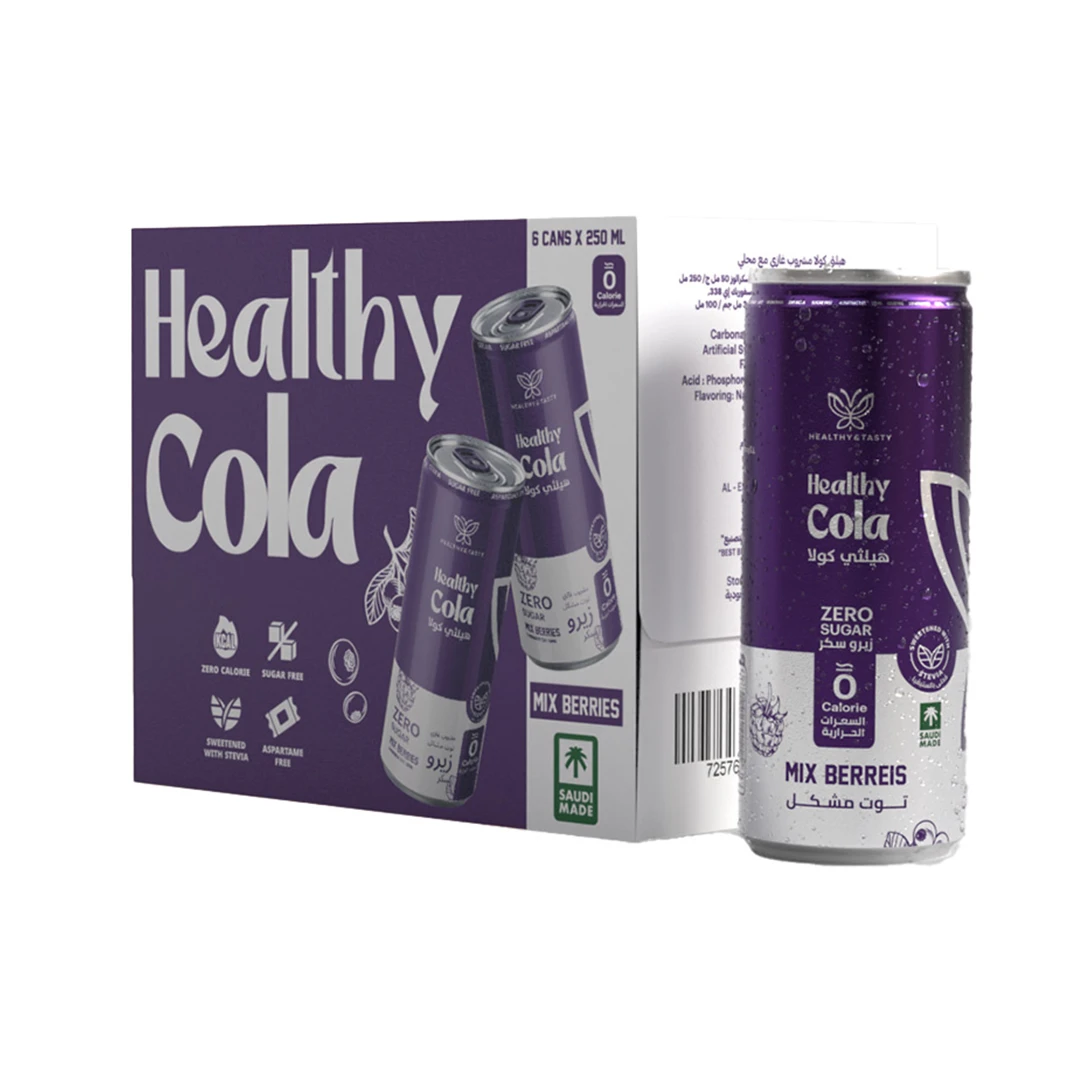 Healthy Cola Mix Berries, 6 x 250ml Cans
