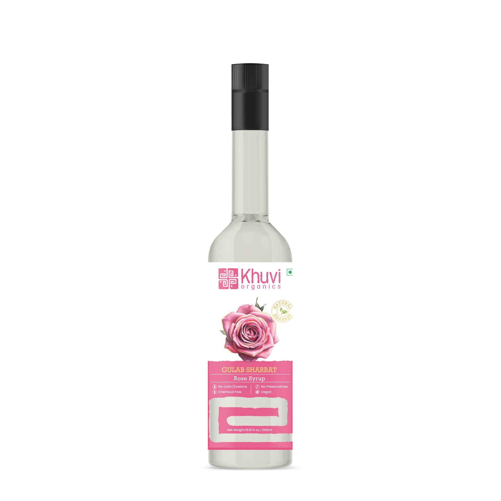 Khuvi Organics Sharbat Rose Gulab 500ml