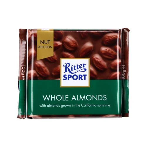 Ritter Sport Whole Almonds Chocolate 100g