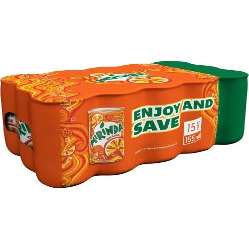 Mirinda Carbonated Soft Drink Can 155 ml x 15