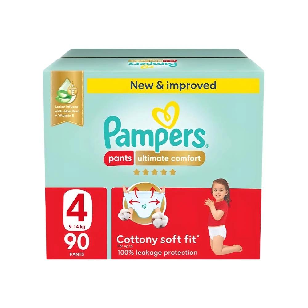 Pampers Ultimate Comfort Pants Diapers, Size 4, 90 counts