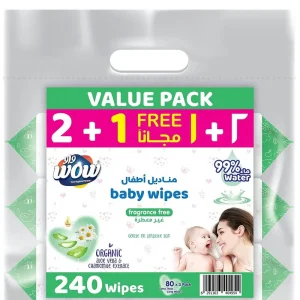 WOW Baby Wet Wipes 80 sheets 2+1 (240 sheets)