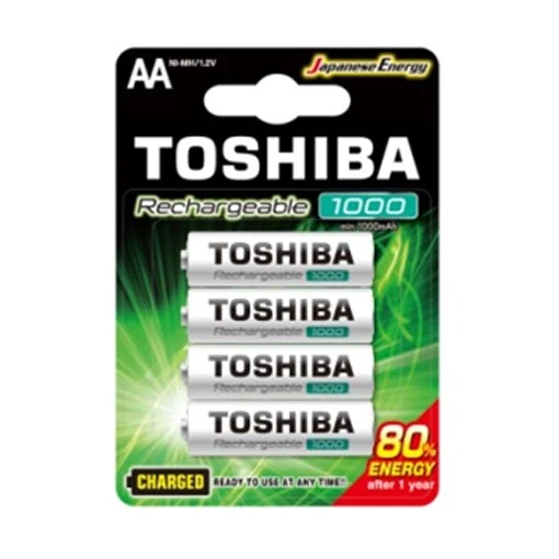 Toshiba Rechargeable AA 1 x 4 1000 MAH AA BP4