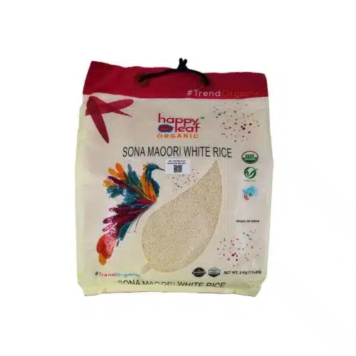 Happy Leaf Orgnaic Sona Masoori Rice White 5Kg