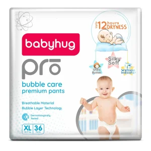 Babyhug Pro Bubble Care Premium Pant Style Diapers, Size 5 - 36 Pieces